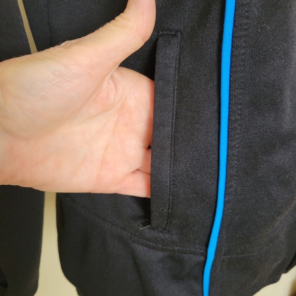 IZOD Movement Track Jacket Womens Medium Zip Blue Black Activewear Pockets - Picture 6 of 12